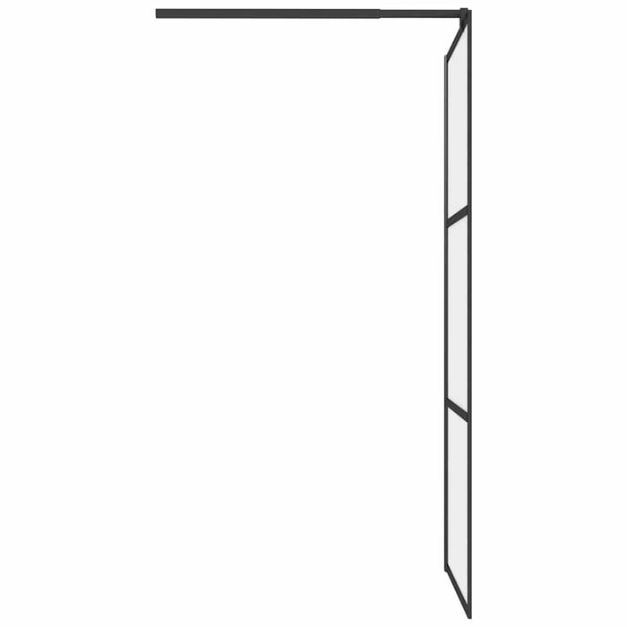 Perete cabină duș walk-in negru 80x195 cm sticlă ESG semi-mată - WALTI WALTI