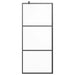 Perete cabină duș walk-in negru 90x195 cm sticlă ESG semi-mată - WALTI WALTI