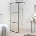 Perete cabină duș walk-in negru 90x195 cm sticlă ESG semi-mată - WALTI WALTI