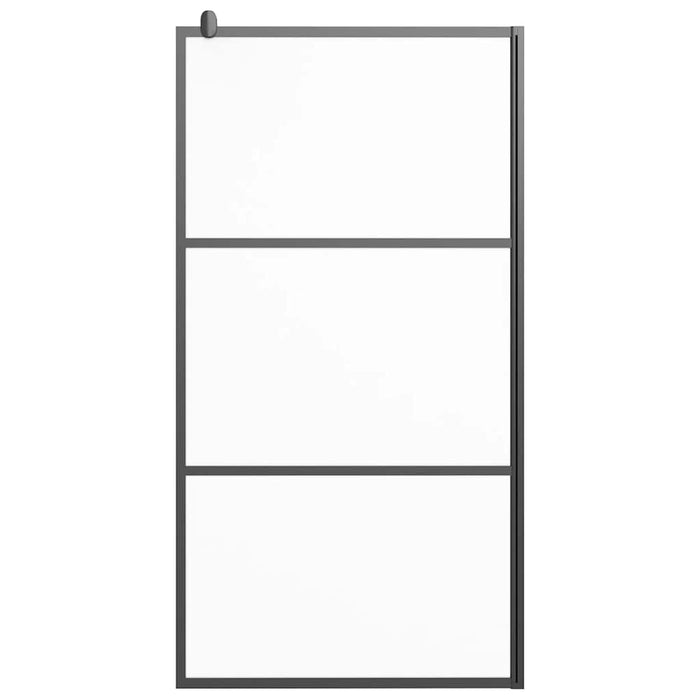 Perete cabină duș walk-in negru 100x195 cm sticlă ESG semi-mată - WALTI WALTI