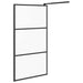 Perete cabină duș walk-in negru 100x195 cm sticlă ESG semi-mată - WALTI WALTI