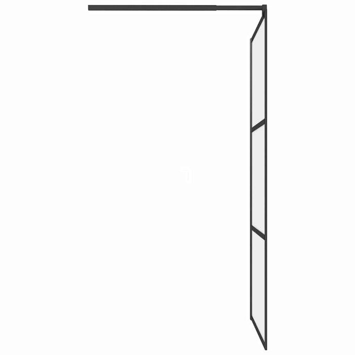Perete cabină duș walk-in negru 100x195 cm sticlă ESG semi-mată - WALTI WALTI