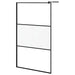 Perete cabină duș walk-in negru 115x195 cm sticlă ESG semi-mată - WALTI WALTI