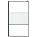 Perete cabină duș walk-in negru 115x195 cm sticlă ESG semi-mată - WALTI WALTI