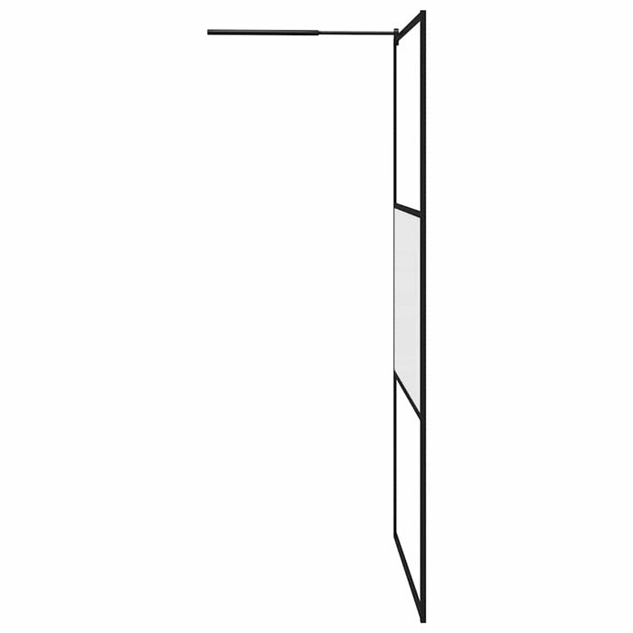 Perete cabină duș walk-in negru 115x195 cm sticlă ESG semi-mată - WALTI WALTI
