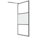 Perete cabină duș walk-in negru 115x195 cm sticlă ESG semi-mată - WALTI WALTI