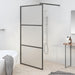 Perete cabină duș walk-in negru 115x195 cm sticlă ESG semi-mată - WALTI WALTI