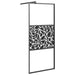 Paravan de duș walk-in negru 80x195 cm sticlă ESG model piatră - WALTI WALTI
