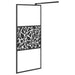 Paravan de duș walk-in negru 80x195 cm sticlă ESG model piatră - WALTI WALTI