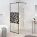Paravan de duș walk-in negru 90x195 cm sticlă ESG model piatră - WALTI WALTI