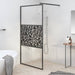 Paravan de duș walk-in negru 100x195 cm sticlă ESG model piatră - WALTI WALTI