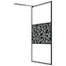 Paravan de duș walk-in negru 115x195 cm sticlă ESG model piatră - WALTI WALTI