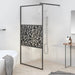 Paravan de duș walk-in negru 115x195 cm sticlă ESG model piatră - WALTI WALTI