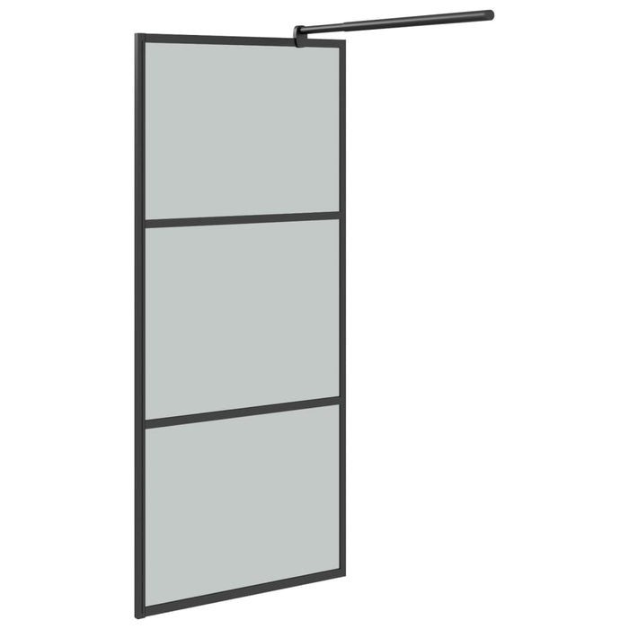 Paravan de duș walk-in 80x195 cm sticlă ESG închisă negru - WALTI WALTI