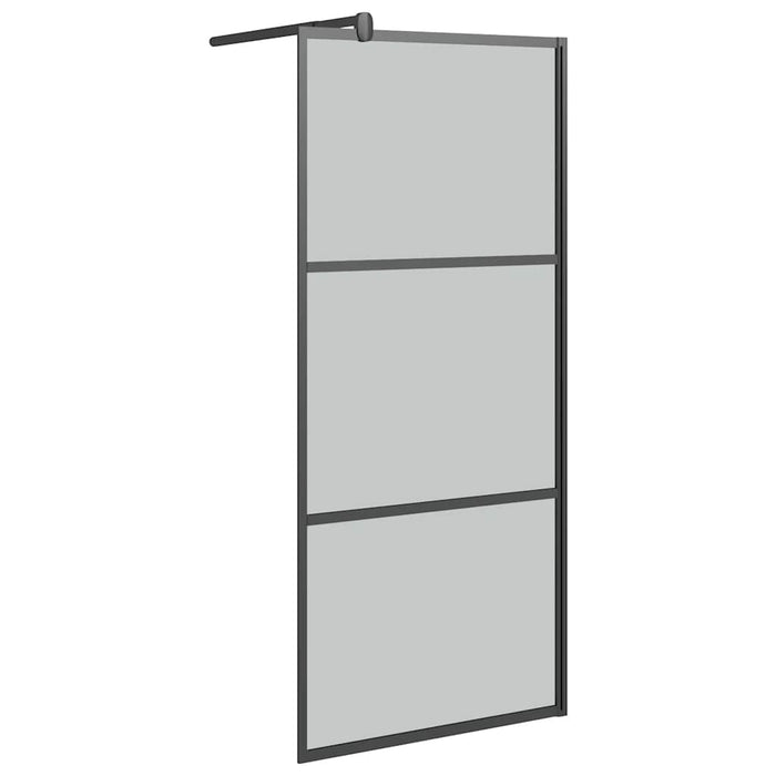 Paravan duș walk-in negru 90x195 cm sticlă ESG culoare închisă - WALTI WALTI