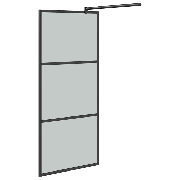 Paravan duș walk-in negru 90x195 cm sticlă ESG culoare închisă - WALTI WALTI