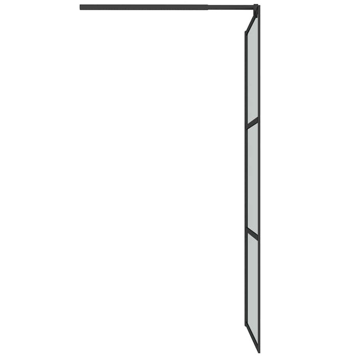 Paravan duș walk-in negru 90x195 cm sticlă ESG culoare închisă - WALTI WALTI