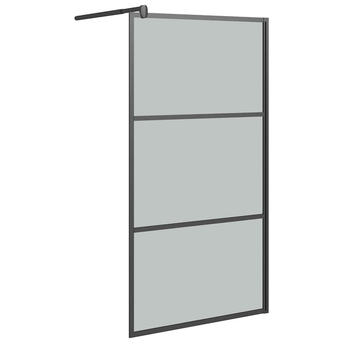 Paravan duș walk-in negru 100x195 cm sticlă ESG culoare închisă - WALTI WALTI