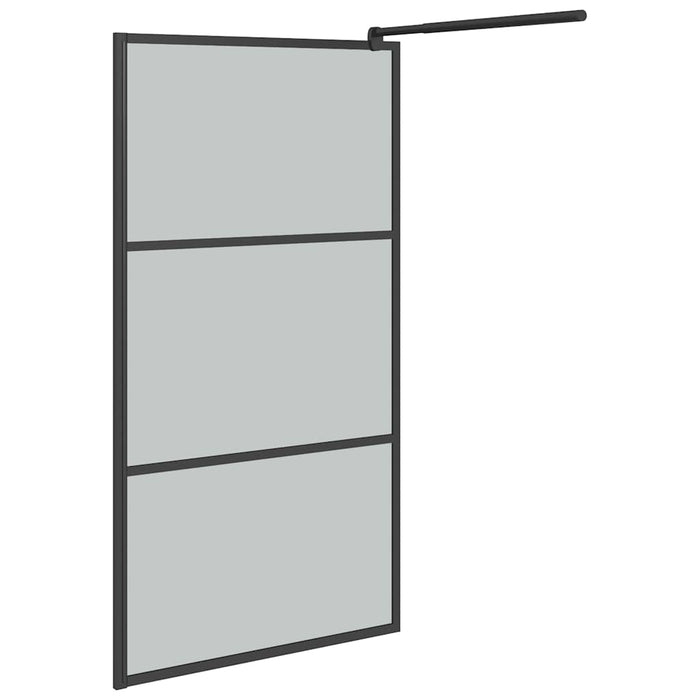 Paravan duș walk-in negru 100x195 cm sticlă ESG culoare închisă - WALTI WALTI