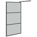 Paravan duș walk-in negru 100x195 cm sticlă ESG culoare închisă - WALTI WALTI