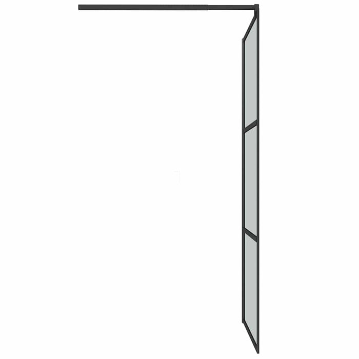 Paravan duș walk-in negru 100x195 cm sticlă ESG culoare închisă - WALTI WALTI