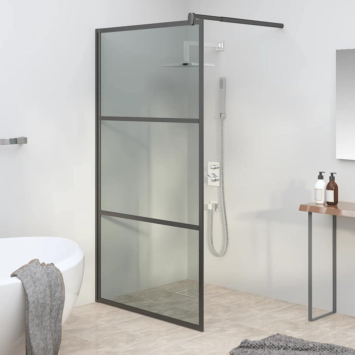 Paravan duș walk-in negru 100x195 cm sticlă ESG culoare închisă - WALTI WALTI