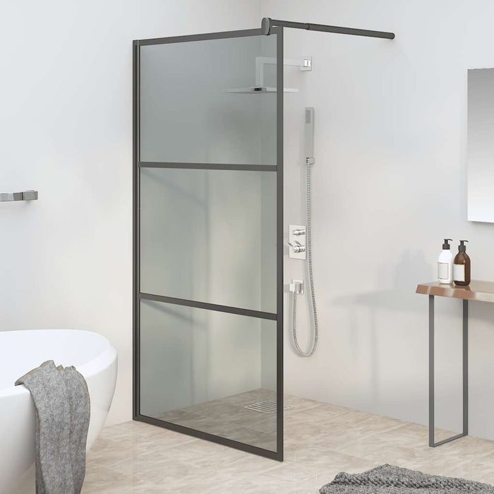 Paravan duș walk-in negru 115x195 cm sticlă ESG culoare închisă - WALTI WALTI