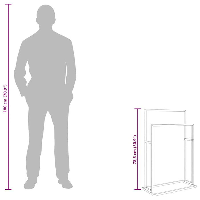 Suport de prosoape autonom, alb, 48x24x78,5 cm, fier - WALTI WALTI