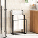 Suport de prosoape autonom, negru, 48x24x79 cm, fier - WALTI WALTI