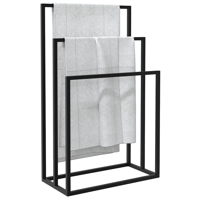 Suport de prosoape autonom, negru, 48x24x79 cm, fier - WALTI WALTI