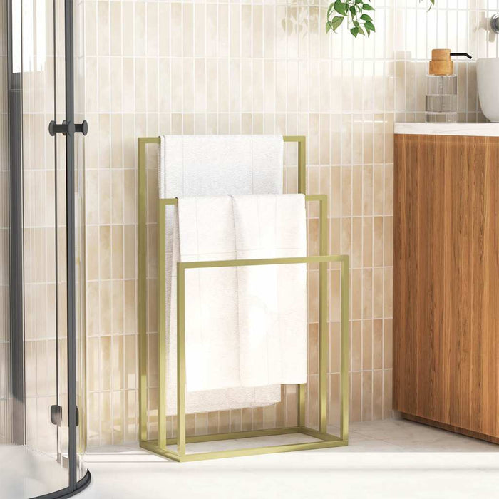 Suport de prosoape autonom, auriu, 48x24x79 cm, fier - WALTI WALTI