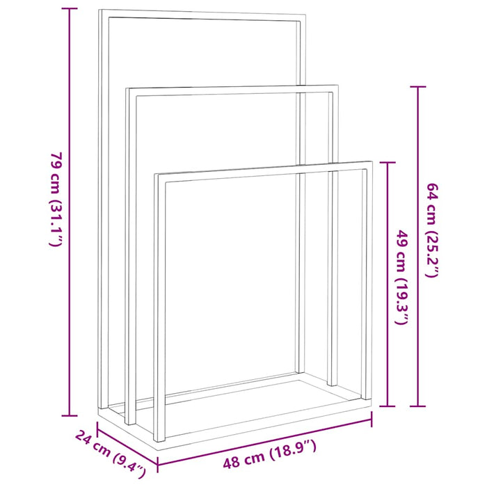 Suport de prosoape autonom, auriu, 48x24x79 cm, fier - WALTI WALTI