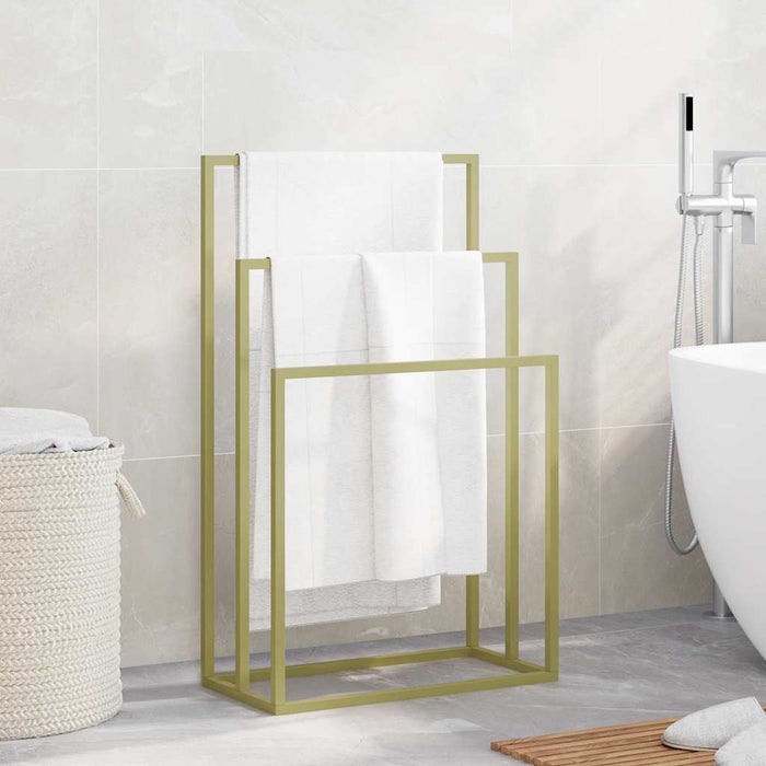 Suport de prosoape autonom, auriu, 48x24x79 cm, fier - WALTI WALTI