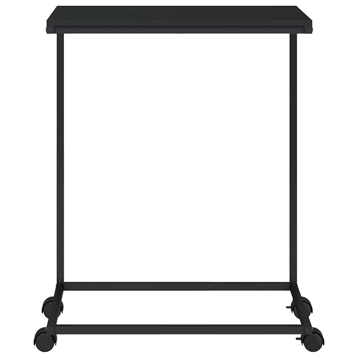 Masă laterală cu roți, negru, 55x35x70 cm, lemn prelucrat - WALTI WALTI