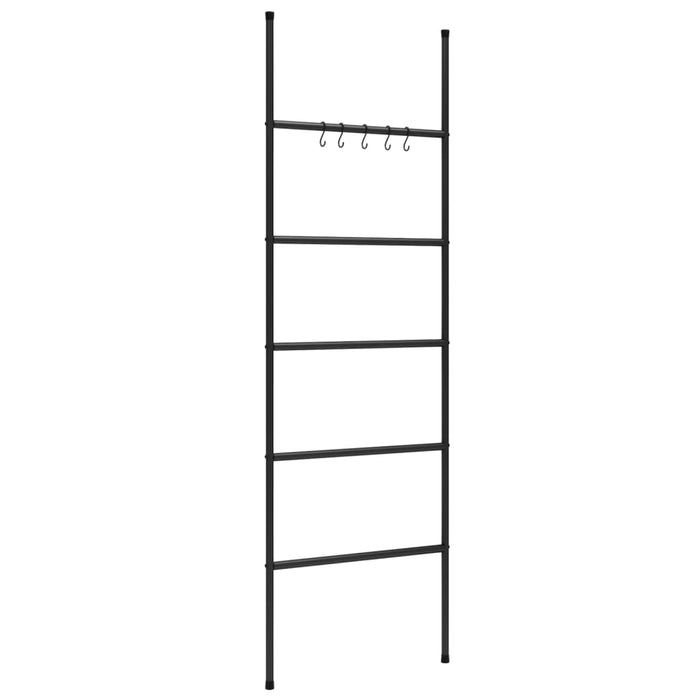 Scară pentru suport de prosoape cu 5 niveluri, negru, 58x175 cm, fier WALTI