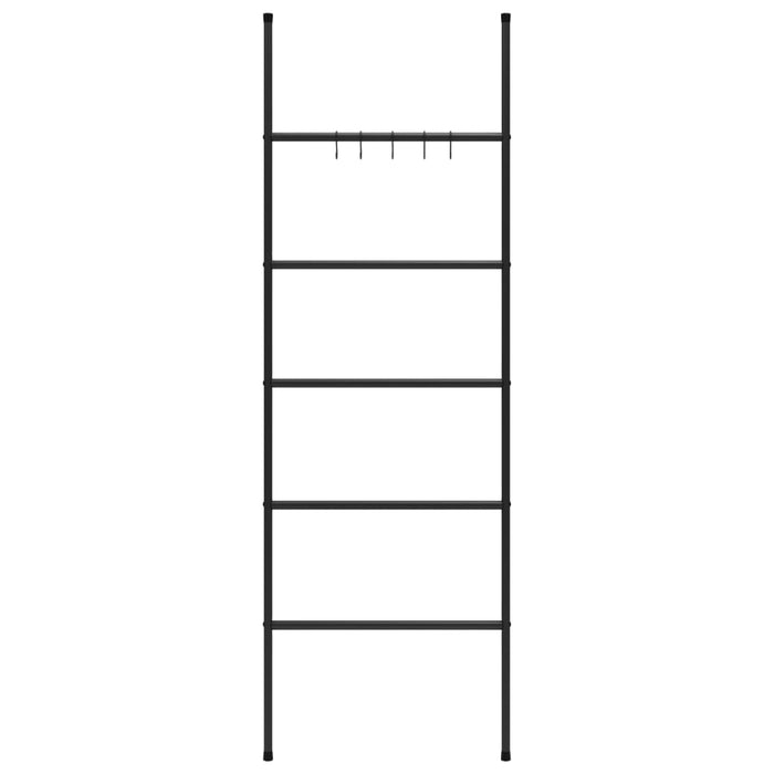 Scară pentru suport de prosoape cu 5 niveluri, negru, 58x175 cm, fier WALTI