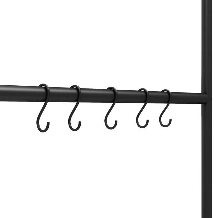 Scară pentru suport de prosoape cu 5 niveluri, negru, 58x175 cm, fier WALTI