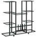 Suport pentru flori cu roți, 94,5x24,5x91,5 cm, negru, fier - WALTI WALTI