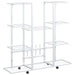 Suport pentru flori cu roți, 94,5x24,5x91,5 cm, alb, fier - WALTI WALTI