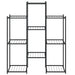 Suport pentru flori, 83x25x100 cm, negru, fier - WALTI WALTI