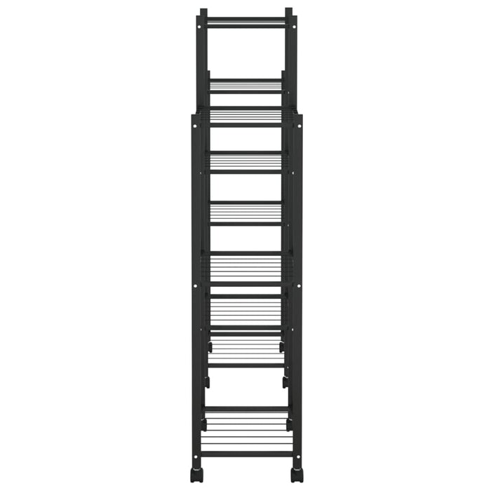 Suport pentru flori cu roți, 83x25x103,5 cm, negru, fier - WALTI WALTI