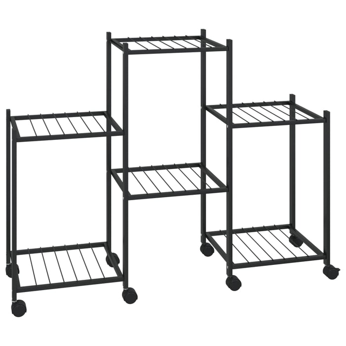Suport pentru flori cu roți, 83x25x63,5 cm, negru, fier - WALTI WALTI