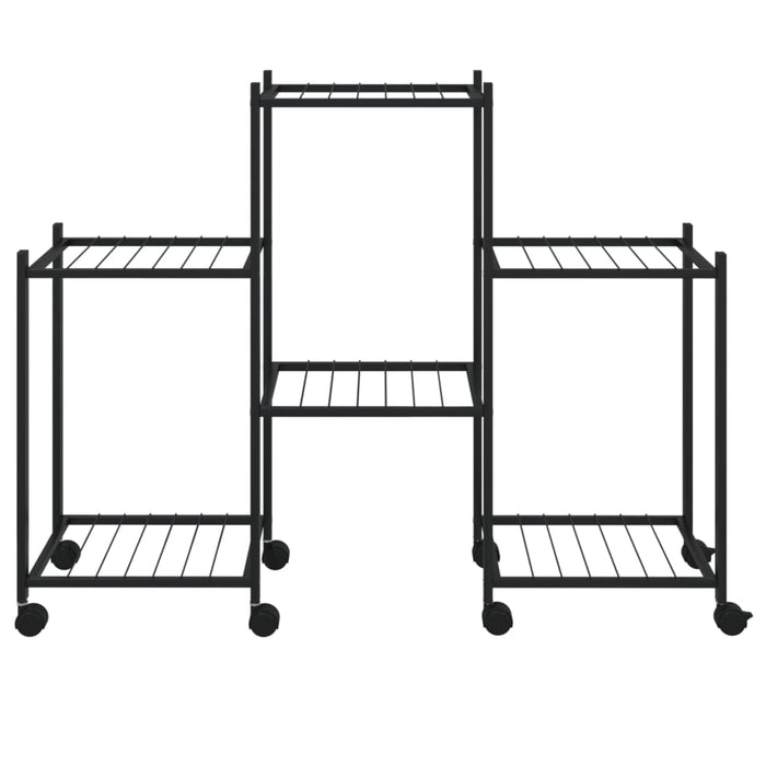 Suport pentru flori cu roți, 83x25x63,5 cm, negru, fier - WALTI WALTI