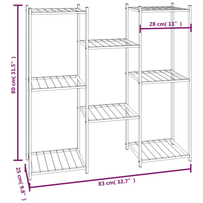 Suport pentru flori, 83x25x80 cm, negru, fier - WALTI WALTI