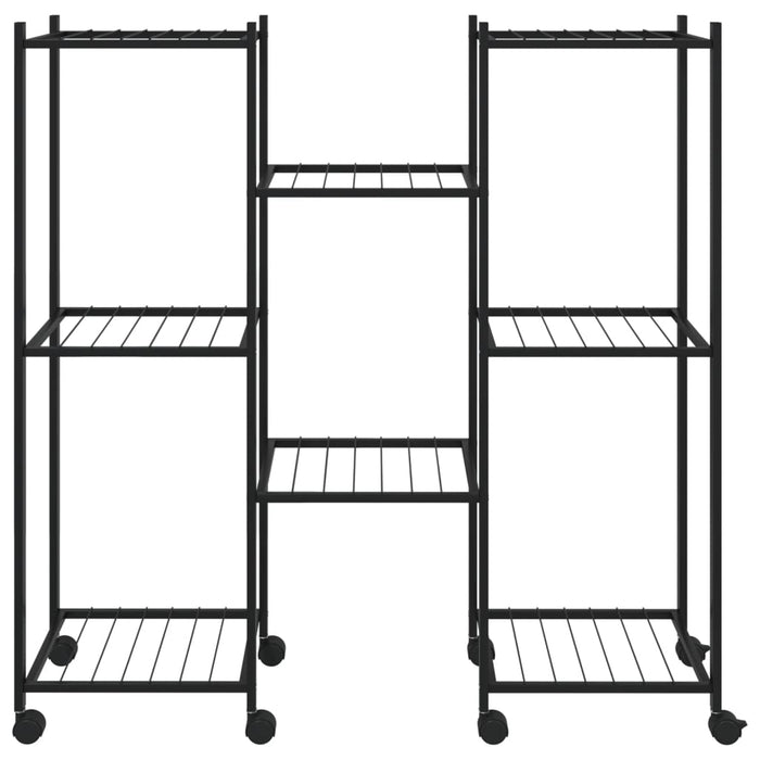 Suport pentru flori cu roți, 83x25x83,5 cm, negru, fier - WALTI WALTI