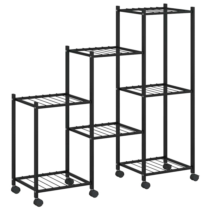 Suport pentru flori cu roți, 83x25x83,5 cm, negru, fier - WALTI WALTI