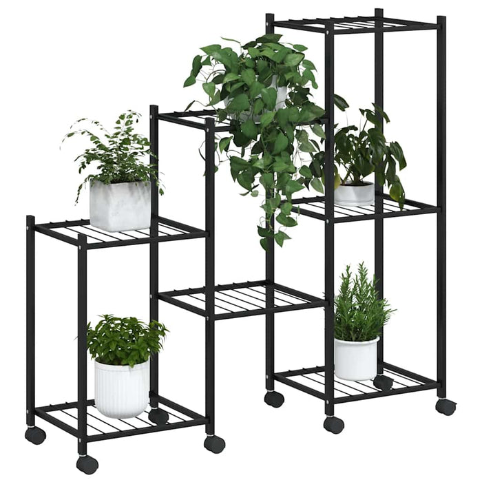 Suport pentru flori cu roți, 83x25x83,5 cm, negru, fier - WALTI WALTI