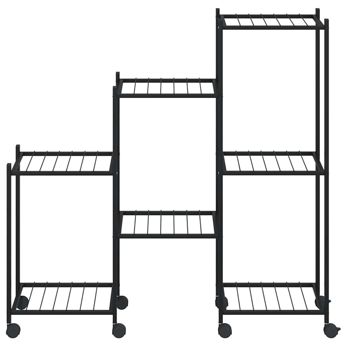 Suport pentru flori cu roți, 83x25x83,5 cm, negru, fier - WALTI WALTI