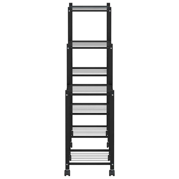 Suport pentru flori cu roți, 83x25x83,5 cm, negru, fier - WALTI WALTI