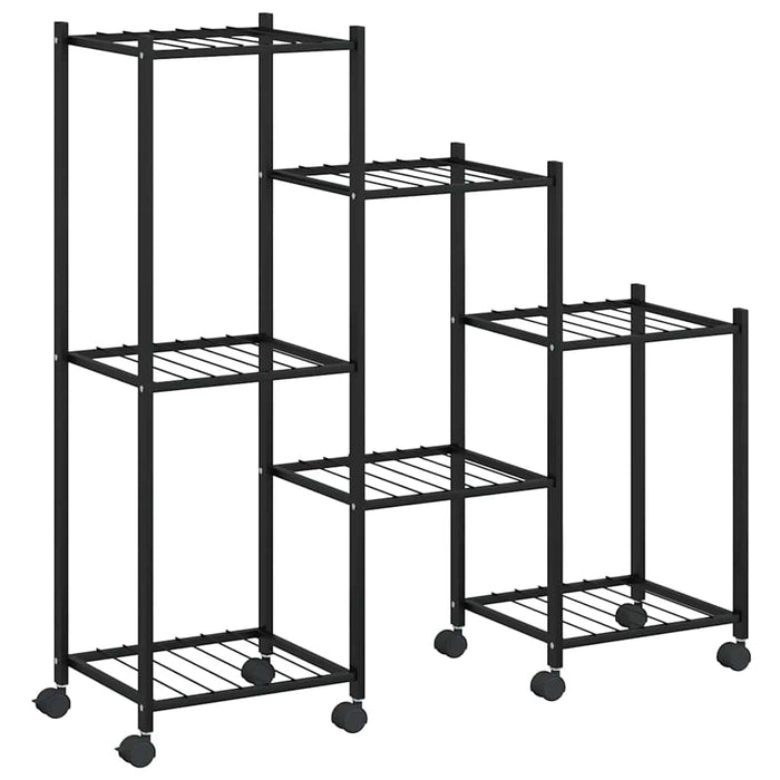 Suport pentru flori cu roți, 83x25x83,5 cm, negru, fier - WALTI WALTI